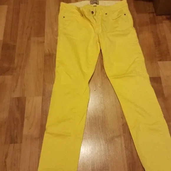 PAIGE DENIUM JEANS PEG SKINNY YELLOW 27 - Picture 2 of 10